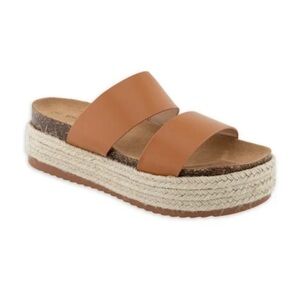 NWT Alexis Bendel Women's Low Heel Espadrille Platform Footbed Sandals Size 8.5